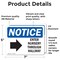 Signmission Enter Nursery Through Side Hallway Sign With Symbol, 7 in W x Rectangle, Vinyl Decal OS-2PACK-NS-D-57-L-12076 - alternate 4